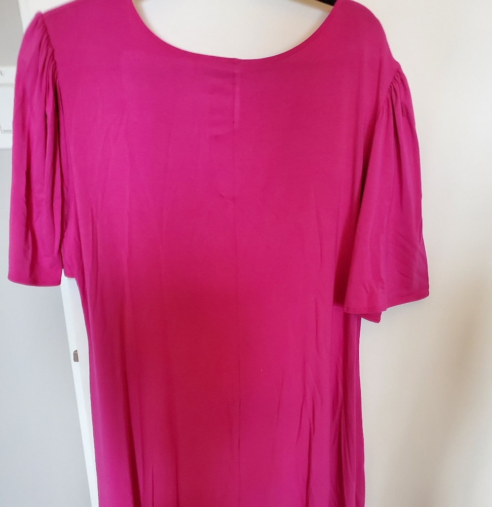 NWT Anne Mulaire JOJO Dress in Bright Pink - Picture 7 of 7